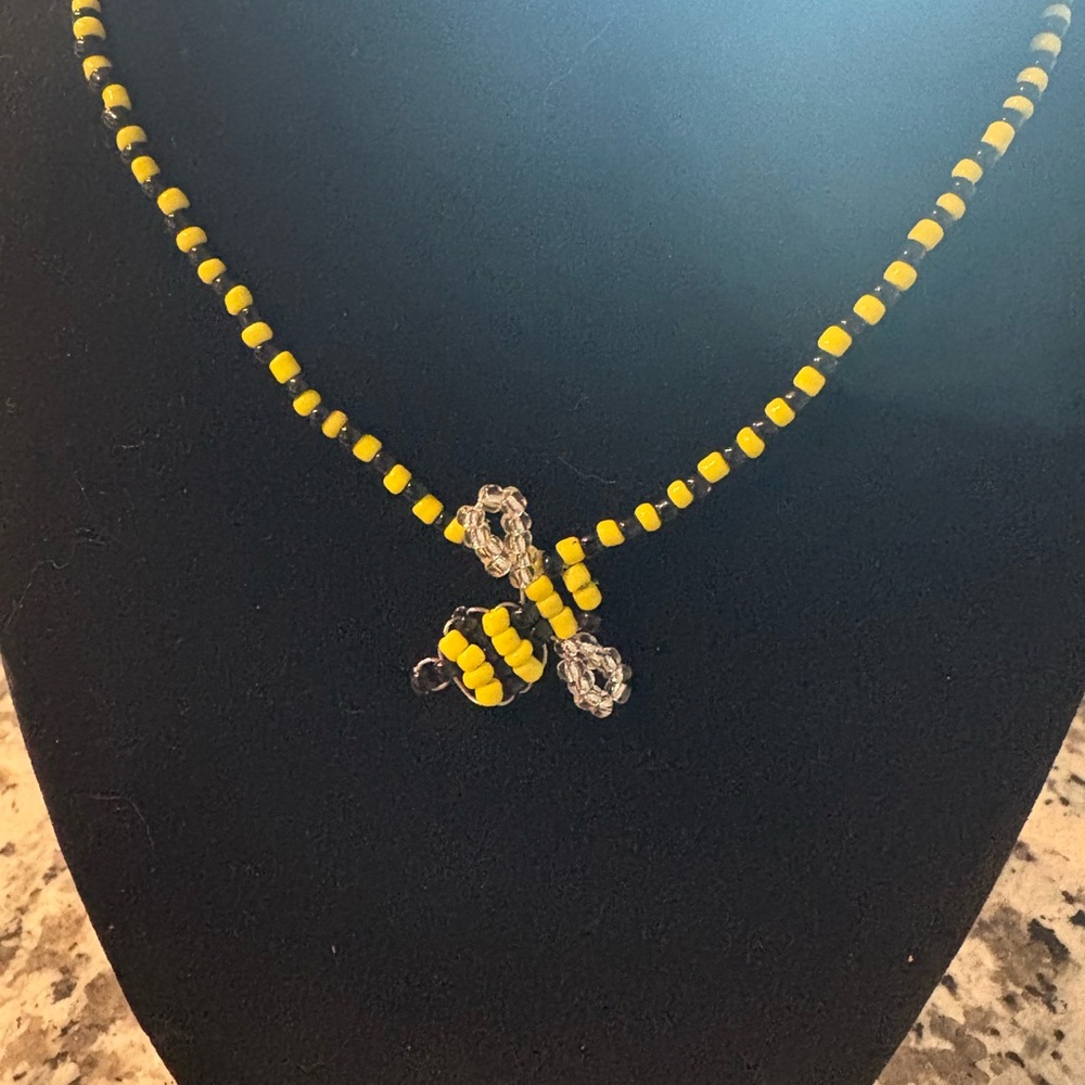 Beaded Bee Necklace